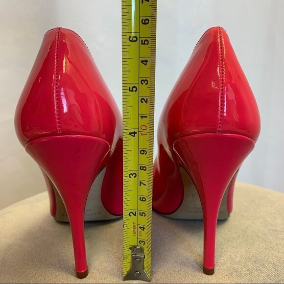 KATE Spade liquorice lipstick pink patent leather high heel pumps Sz 6.5🇨🇦 - Picture 8 of 10